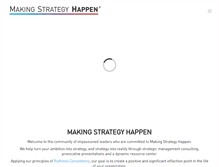 Tablet Screenshot of makingstrategyhappen.com